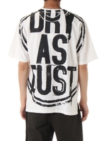 【AZUL by moussy】BACKかすれプリントクルーネック半袖T/WHT