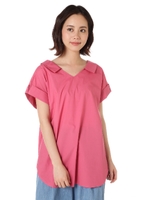 バックシャーリングフォルムシャツ/ピンク(090)