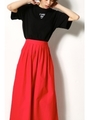 【AZUL by moussy】スリータックワイドパンツ/RED