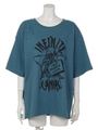 BONE STARダメージTシャツ/ブルー