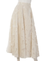 [GREED]LEAF JACQUARD Flare Skirt/OFF WHITE