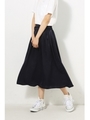 【AZUL by moussy】ヴィンテージサテンミディスカート/NVY