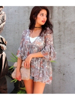 【chilleanap】ペイズリーシフォントップス/NVY