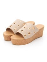 ハトメコルクウェッジサンダル/PINK