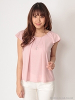 バックリボンフリルプルオーバー/ピンク