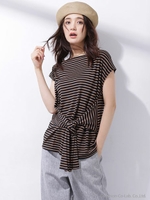 フロント結びカットトップス/パターン1