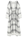 リラックスチェックコットンガウン/CHECK