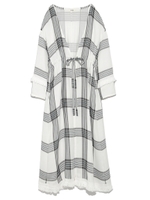 リラックスチェックコットンガウン/CHECK