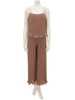 プリーツオールインワン/ダスティーピンク