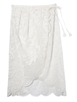 SALON by PJ/フォークロアレースパレオスカート/ホワイト