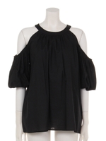 【La】オープンショルダーブラウス/パープル