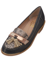 【Funny　show】配色タッセルローファー