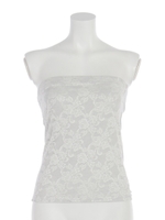 レース×ラメ2wayベアトップ/ゴールド