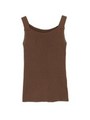 Sleevelessリブニットトップス/ブラウン