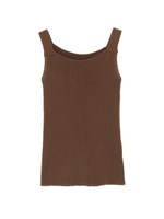 Sleevelessリブニットトップス/ブラウン