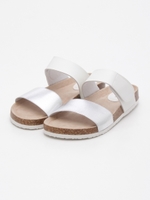 ワイドストラップフラットサンダル/WHITE