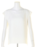 【洗える】スカラブラウス/ホワイト