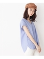 抜け衿タックシャツ/ライトブルー(391)