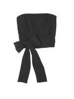 2way ribbon bare tops/BLACK