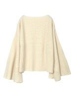 FLARE SLEEVE KNIT TOP/ホワイト