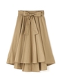 イレギュラーヘムリボンスカート/ベージュ(040)