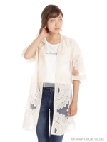 シアーエンブロカーデ/ベージュ