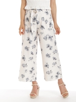 花柄ストレートパンツ/オフホワイト