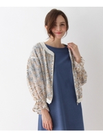 ◆【WEB限定プライス】シアーフラワージャガードブルゾン/ピンク(152)