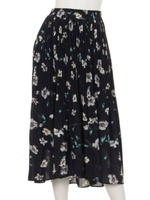 フラワーペインティングプリーツSK/柄KHA