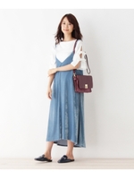 ベロアキャミワンピース/ライトブルー(091)