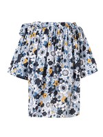 ペイントフラワーオフショルトップス/花柄