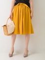 タイプライターギャザーフレアースカート/マスタード