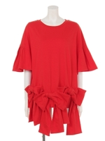 DROP RIBBON TOPS/RED