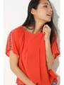 【AZUL by moussy】刺繍オフショルダーTOPS/ORG