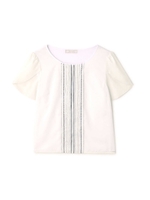 ◆大きいサイズ◆ステッチワークカットソー/ホワイト1(031)