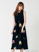 水彩ローズスカート/イエロー