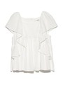ラッフルフリルブラウス/WHT