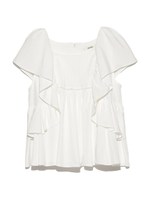 ラッフルフリルブラウス/WHT
