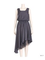 サイドアシンメトリーワンピース/KHAKI