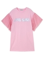 バックレースアップTEE/ピンク