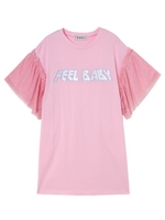 バックレースアップTEE/ピンク
