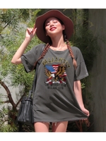 【ANAP】イーグルプリントロックTシャツ/WH