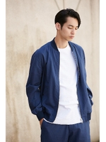 【AZUL by moussy】綿麻MA-1/NVY