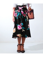 【chille anap】花柄ウエストリボンスカート/PK