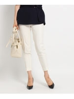 【洗える】テーパードツイルパンツ/ホワイト(001)