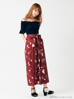 ドライフラワースカンツ/レッド