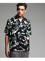 総柄 開襟シャツ/ブラウン(142)