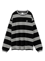 STRIPE VELOR TOPS/ブラック
