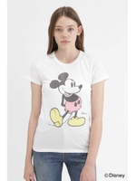 《JUNKFOOD》MICKEY&MINNIE Tシャツ/CHALK(030)