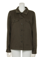 【ANAP】ジャガード切り替えミリタリージャケット/カーキ(014)